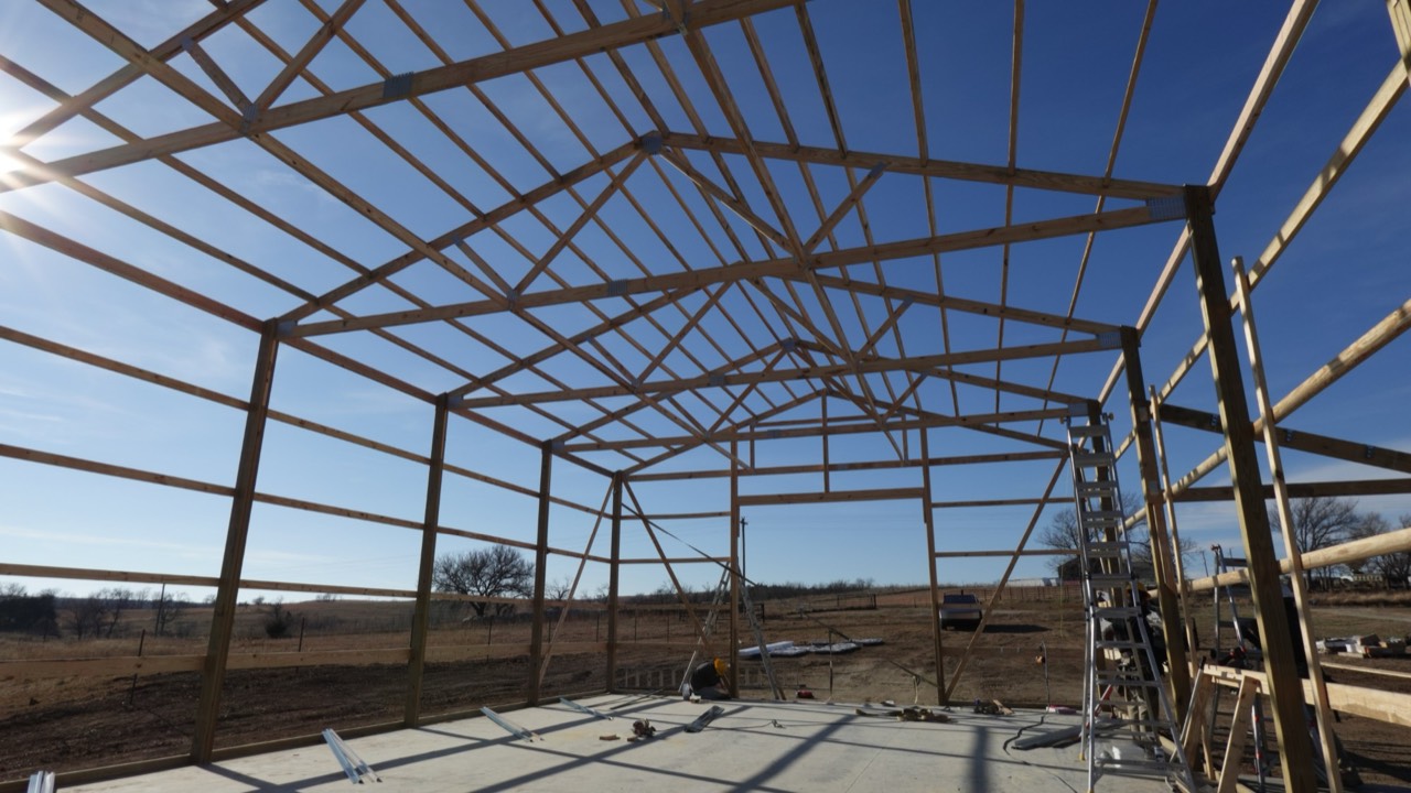 Example: framing interior trusses